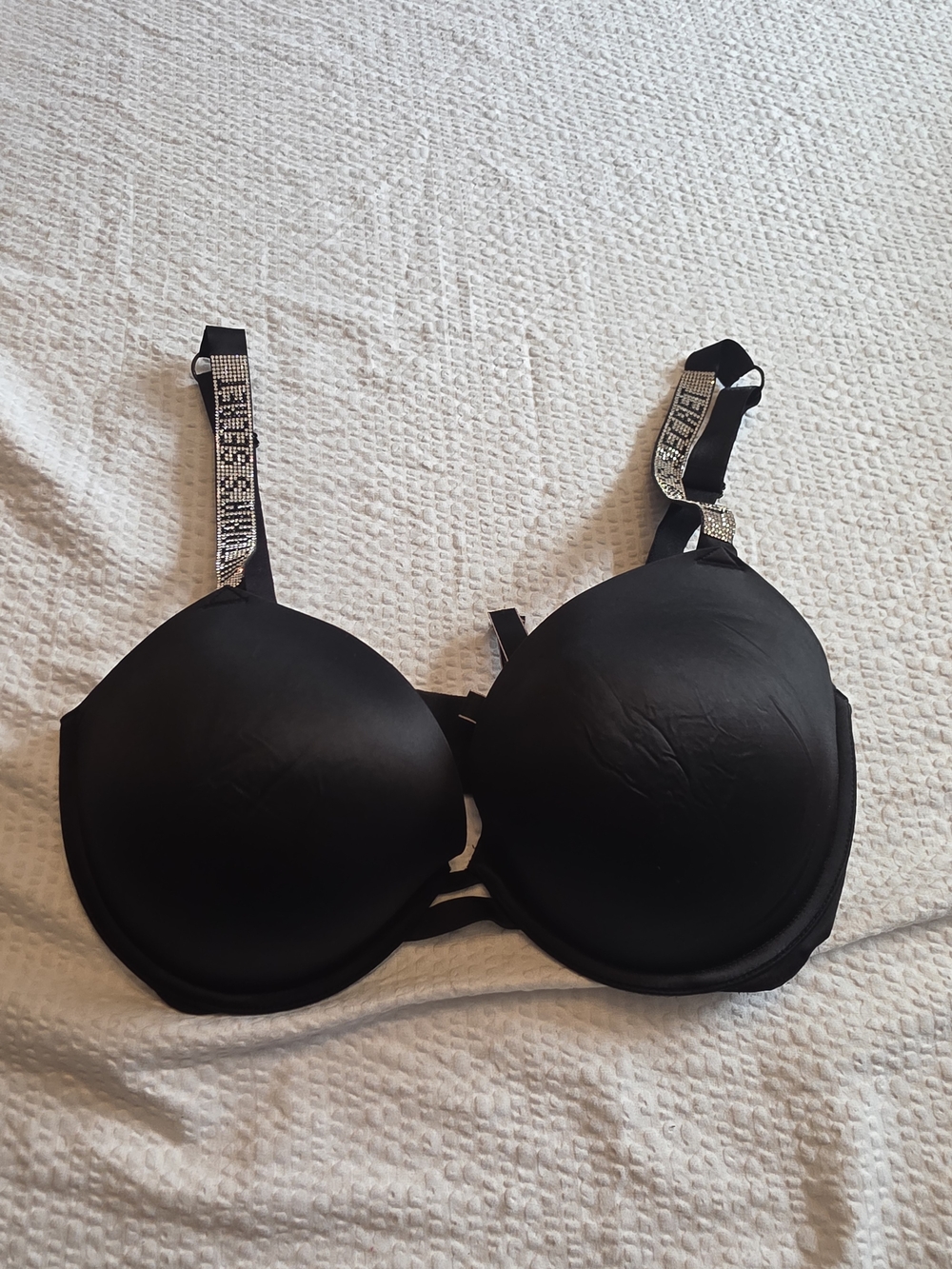 Victoria's Secret Very Sexy Black with Crystal-Embellished Straps 34 DDD